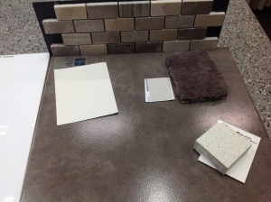 Kitchen, Tiles, bathroom tiles & feature, bench tops, walls colours, frames & wardrobes, carpet & laundry tiles & bathroom floor